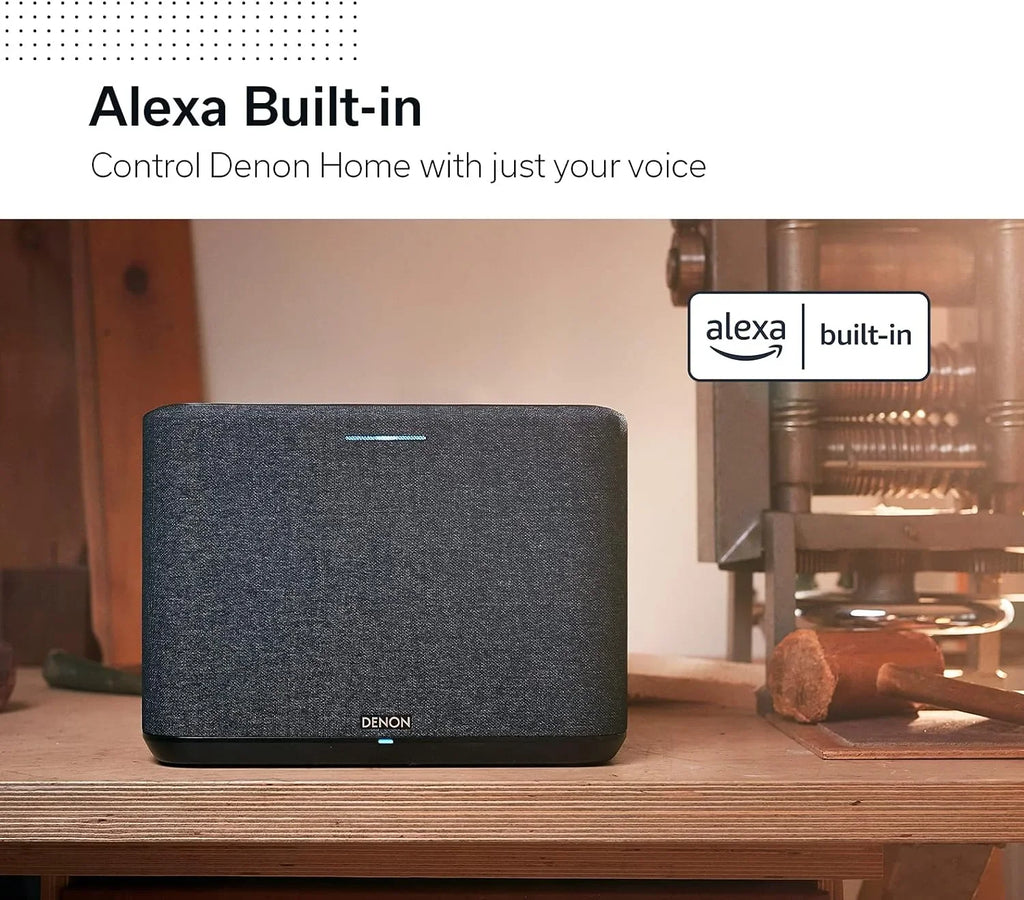 Denon Home 250 White Built in Heos Wireless Bluetooth Speaker with an Additional 1 Year Coverage by Epic Protect (2020)