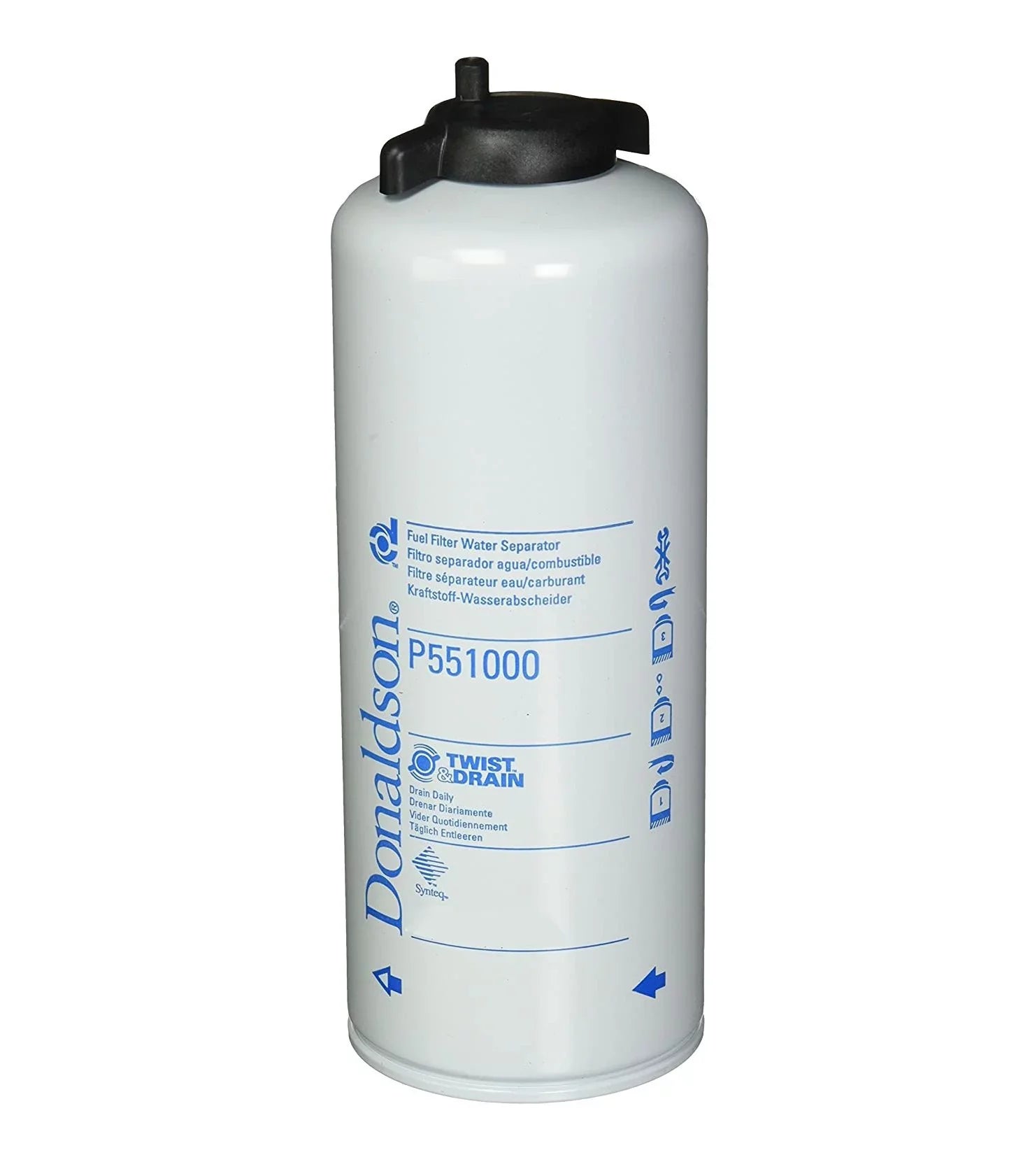 P551000 - Fuel Filter, Liquid Separator Spin On Twist&Drain (Pack of 3)