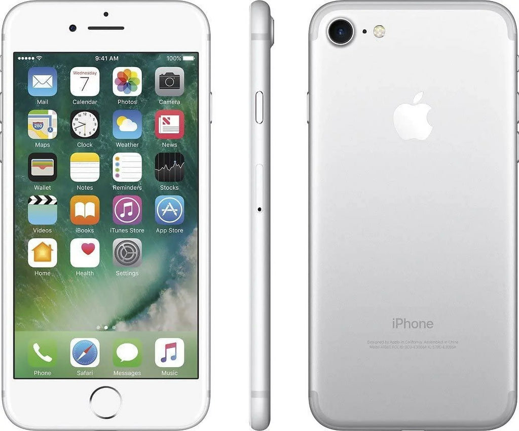 Restored iPhone 7 A1660 (Fully Unlocked) 32GB Silver (Grade A+) w/ Gift Box (Refurbished)