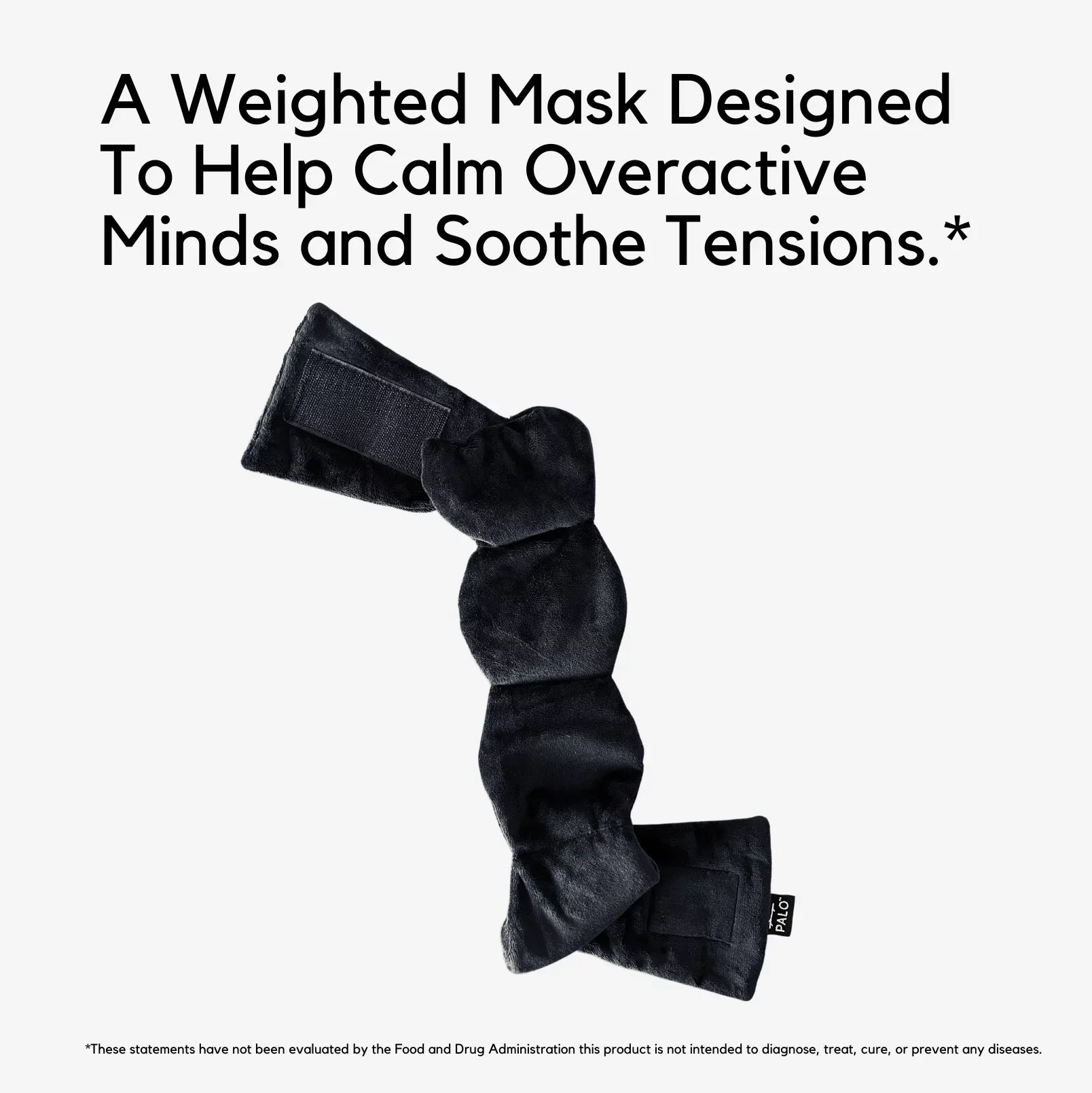 Heavy Weighted Eye Face Mask Deep Pressure Stimulation to Help with Pain Relief, Puffy Eyes, Migraine and Prepare for Sleep Blocks Light BPA Bead Filled and Lavender Black