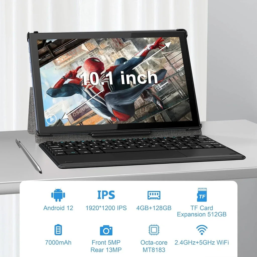 BYYBUO Tablet 10.1": Your Ultimate Entertainment Center with Full HD Display, FM Radio, Android 12