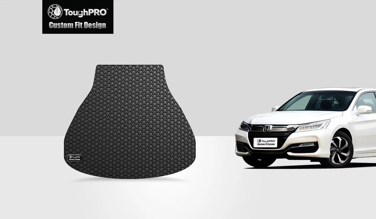 ToughPRO - Trunk Mat Compatible with HONDA Accord - All Weather Heavy Duty (Made in USA) - Black Rubber - 2013