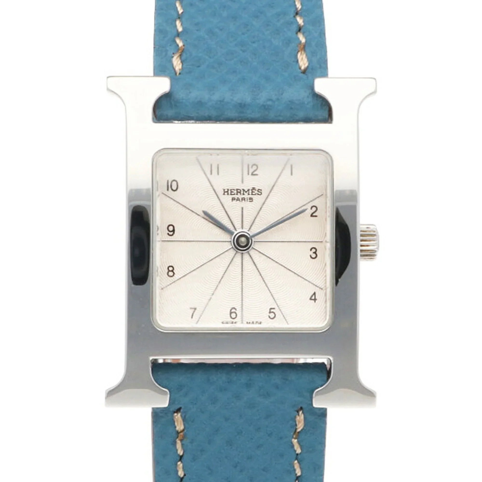 Pre-Owned Hermes H Watch Stainless Steel HH1.210 Quartz Ladies HERMES (Good)