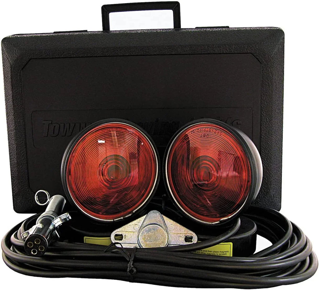 Custer Products CUPHDTL30B 30 ft. Cord 4 Round 70 Round Magnets HD Towing Stock Box Plug