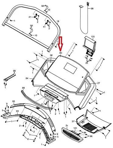 Icon Health & Fitness, Inc. Display Console Assembly 394995 Works with Proform Premier 900 Treadmill