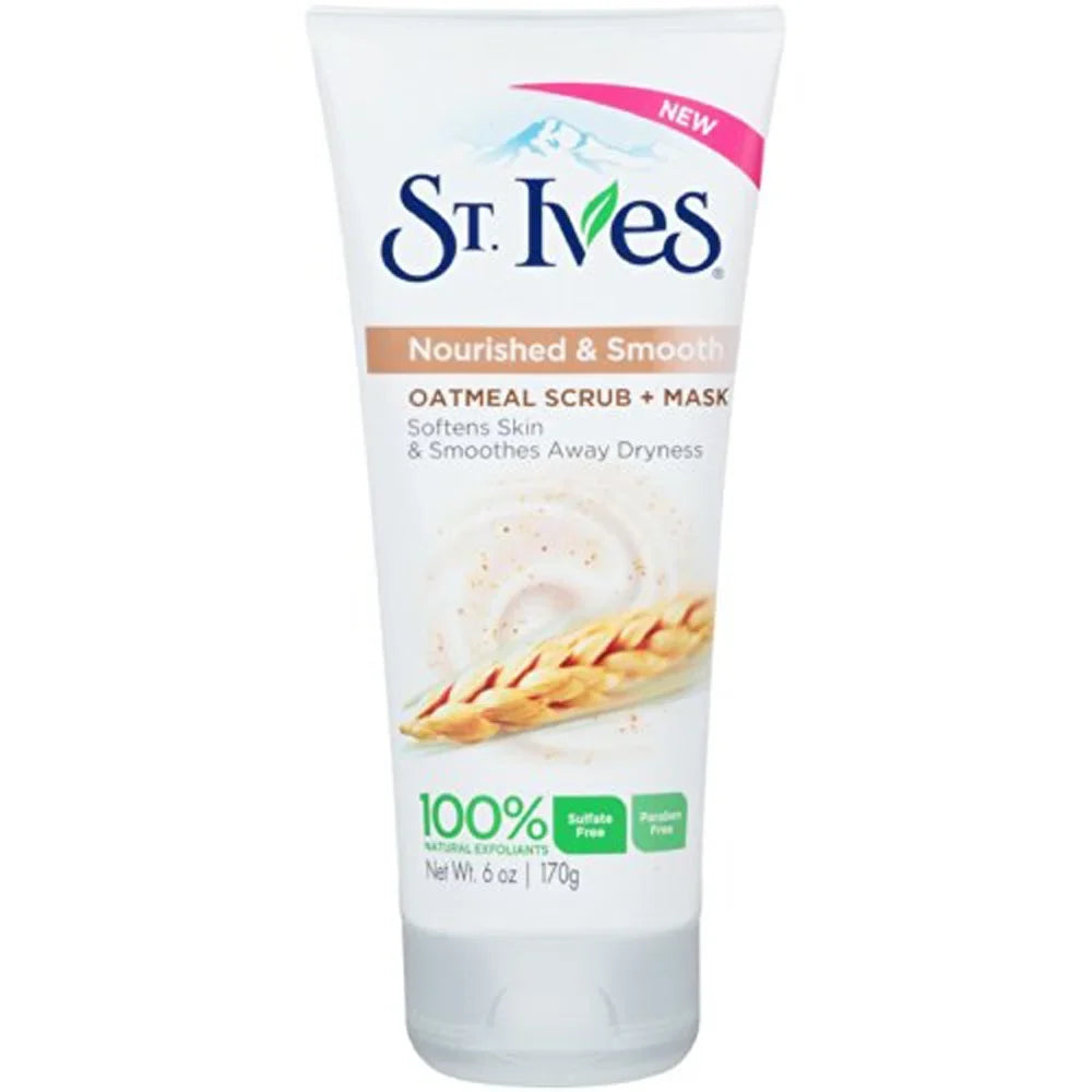 Pack of (6) St. Ives Nourished and Smooth Scrub and Mask, Oatmeal 6 oz