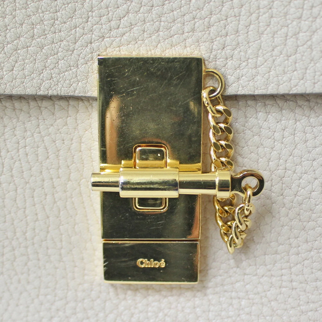 Pre-Owned Chloé Chloe Shoulder Bag Leather Beige Ladies Chain BRB01000000002558 (Fair)