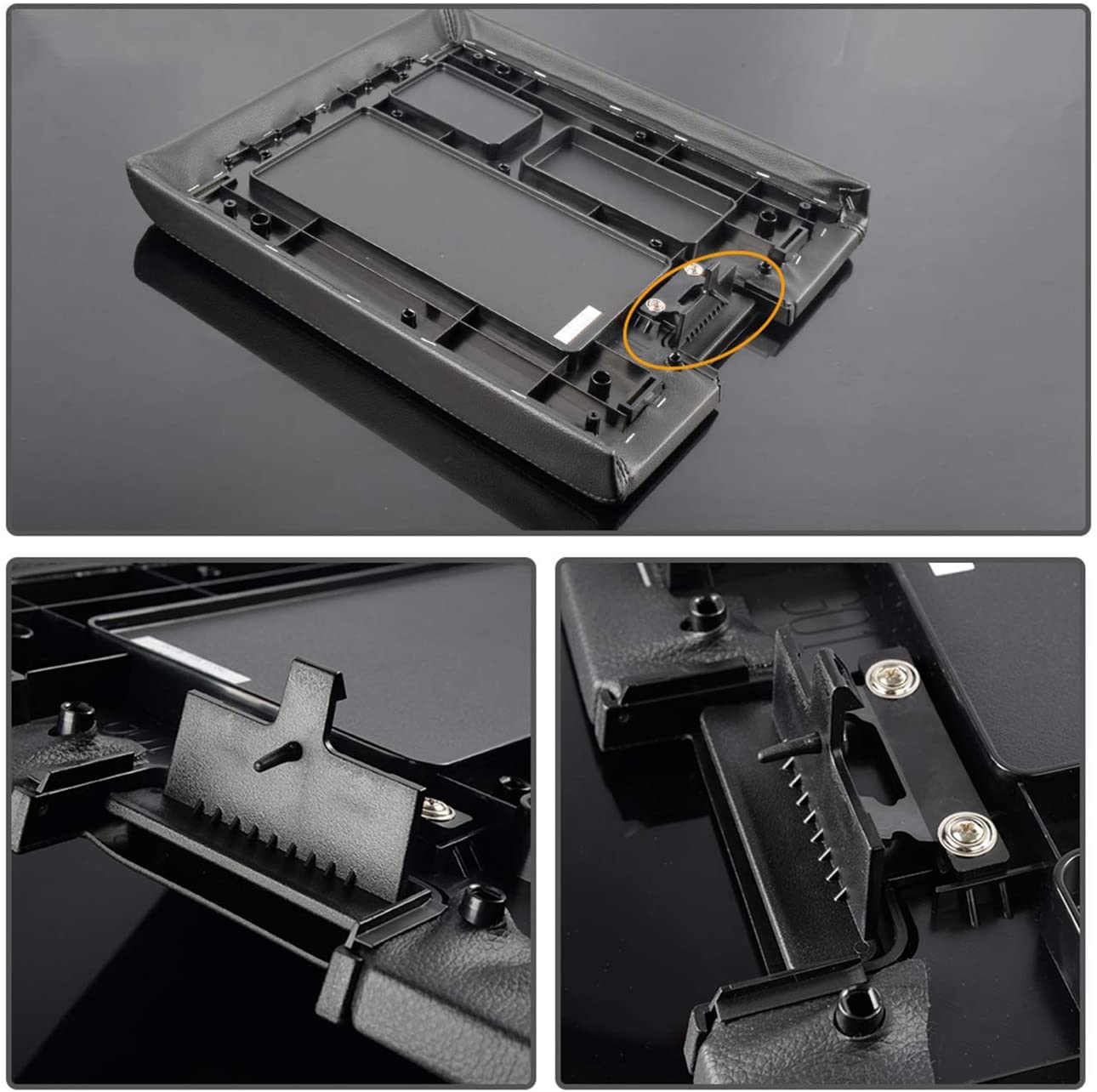 ASOOLL Center Console Armrest Cover Latch, Suitable for 07-14 Silverado, Avalanche, Suburban, Sierra, Yukon, Escalade-Perfect Replacement for OEM Part 20864151, 20864153, 20864154