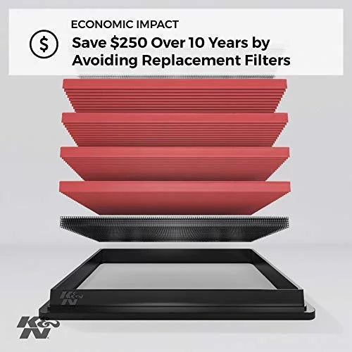 K&N Engine Air Filter: High Efficiency Premium, Washable, Replacement Filter: 2007-2019 Nissan/Infiniti/Suzuki/Fiat V6 (370Z, FairladyZ, Skyline 370 GT, QX50, Q40, Q60, G37, EX37), 33-2399