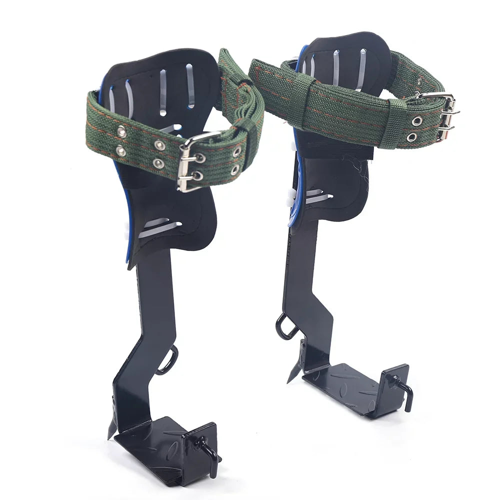Tree Climbing Spikes Set 2 Gears with Adjustable Safety Harness Belt Straps, Tree Pole Climbing Shoes Tool for Picking Fruit, Hunting Observation, Indoor Climbing and Sports