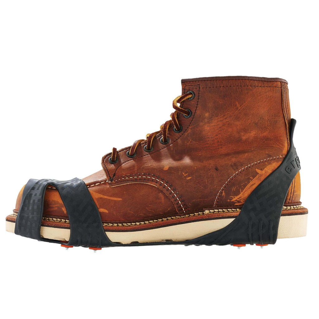 Ergodyne TREX 6300 Traction Cleat Grips Ice and Snow, One-Piece Easily Attaches Over Shoe/Boot with Carbon Steel Spikes to Provide Anti-Slip Solution, Large