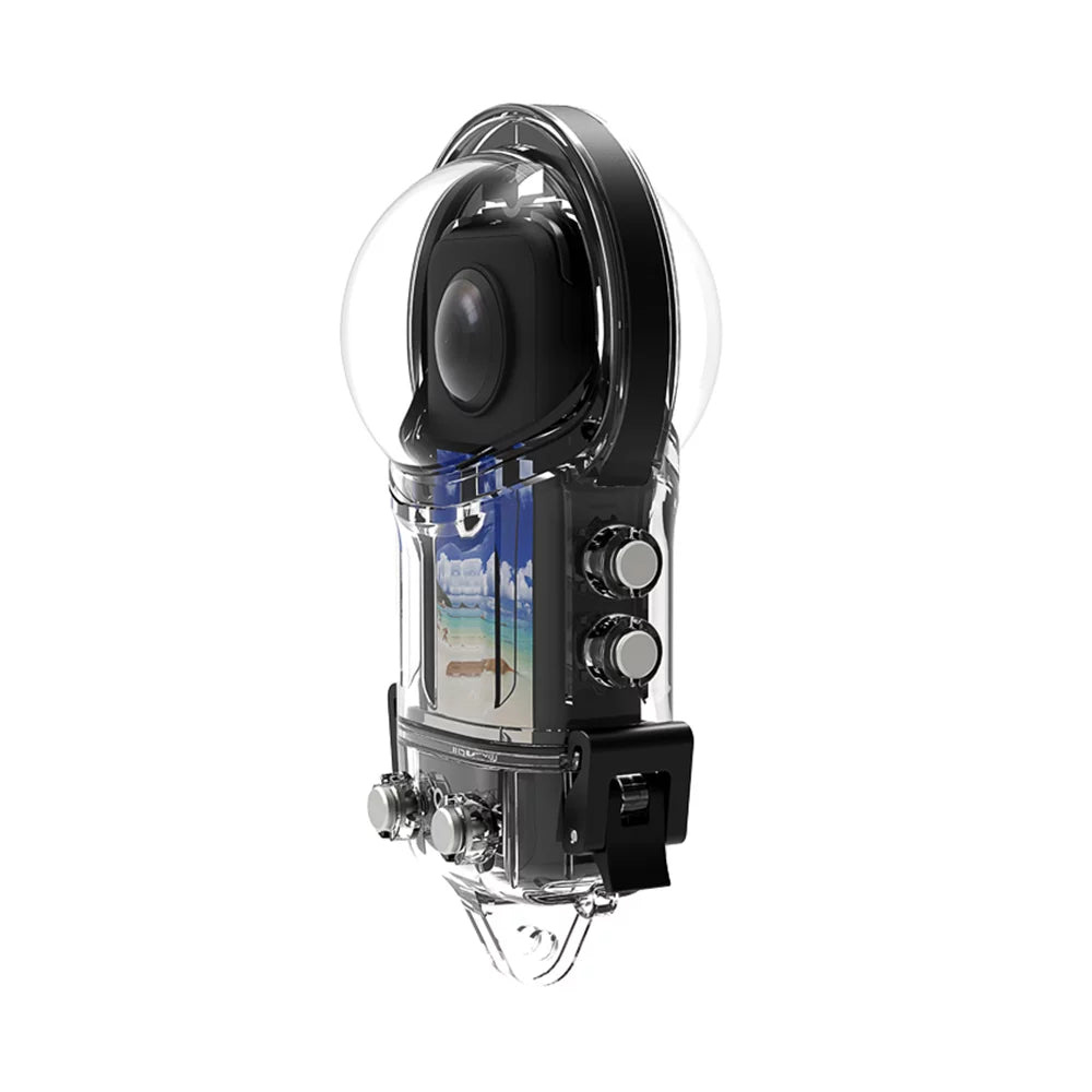 Radirus Panoramic Sports Camera Dive Case, Liquid Housing, Diving Protective Cover, Liquid 50M, Silicone Lens Cover