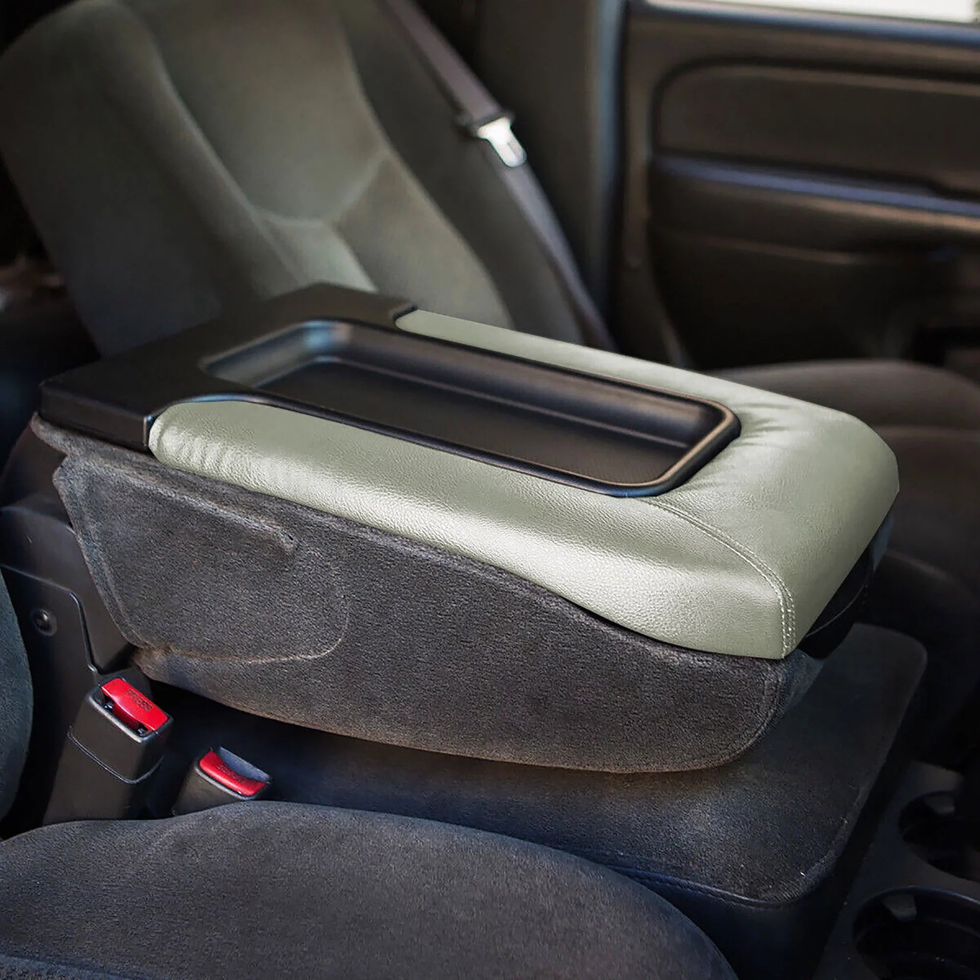 Gray Center Console Lid Kit Arm Rest Latch For Cadillac Escalade 2002-2006 For Chevrolet Avalanche Silverado 1500 2500 GMC Sierra 1500 Yukon XL 2001-2007