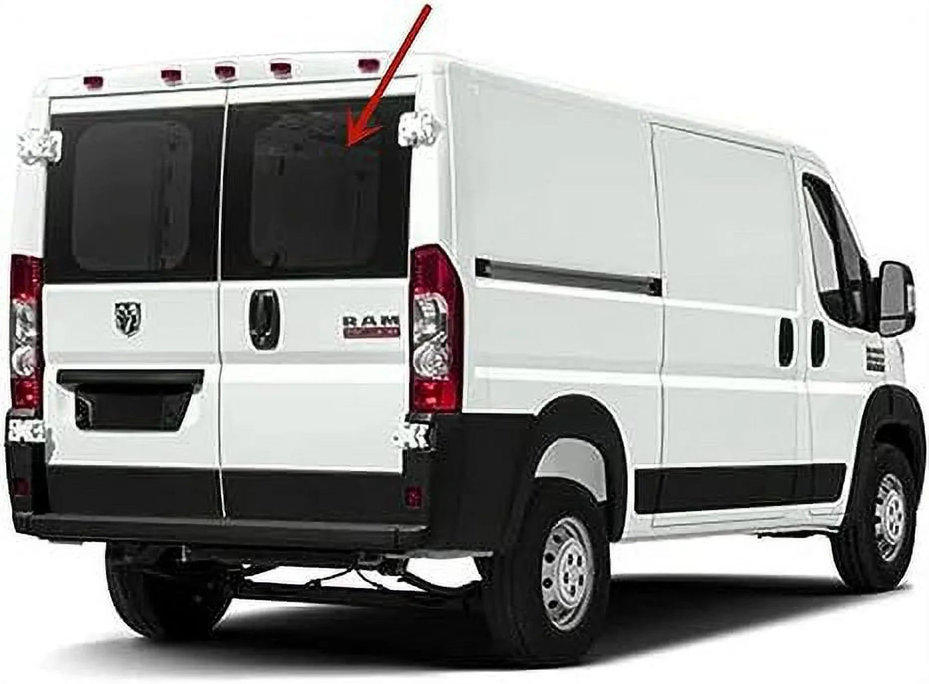 Stationary Back Window Back Glass Passenger Right Side Compatible with Ram Promaster Cargo Van 2014-2021 Models