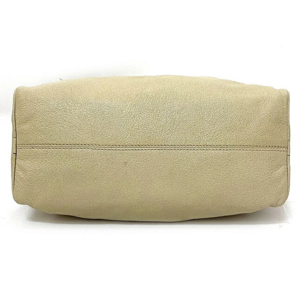 Pre-Owned Loewe 2way Gold Lame Anagram Leather LOEWE Boston Handbag Champagne Women's (Good)