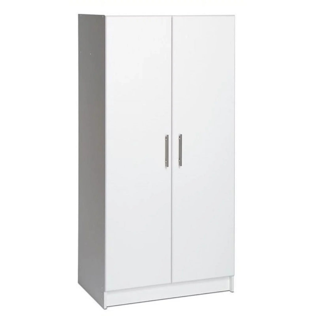 Bowery Hill 32" Transitional Composite Wood Storage Cabinet in White