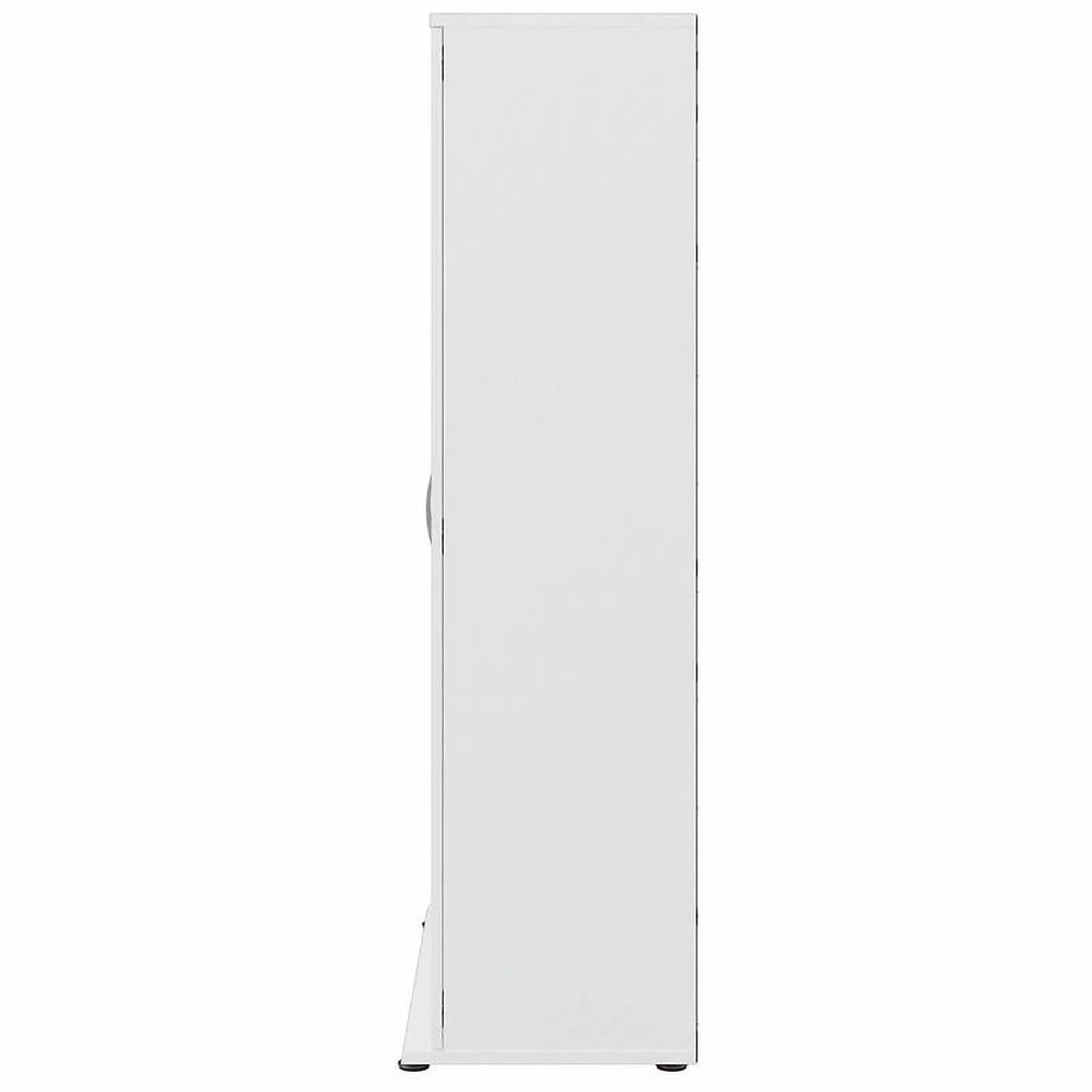 Pemberly Row Tall Garage Storage Cabinet in White - Engineered Wood