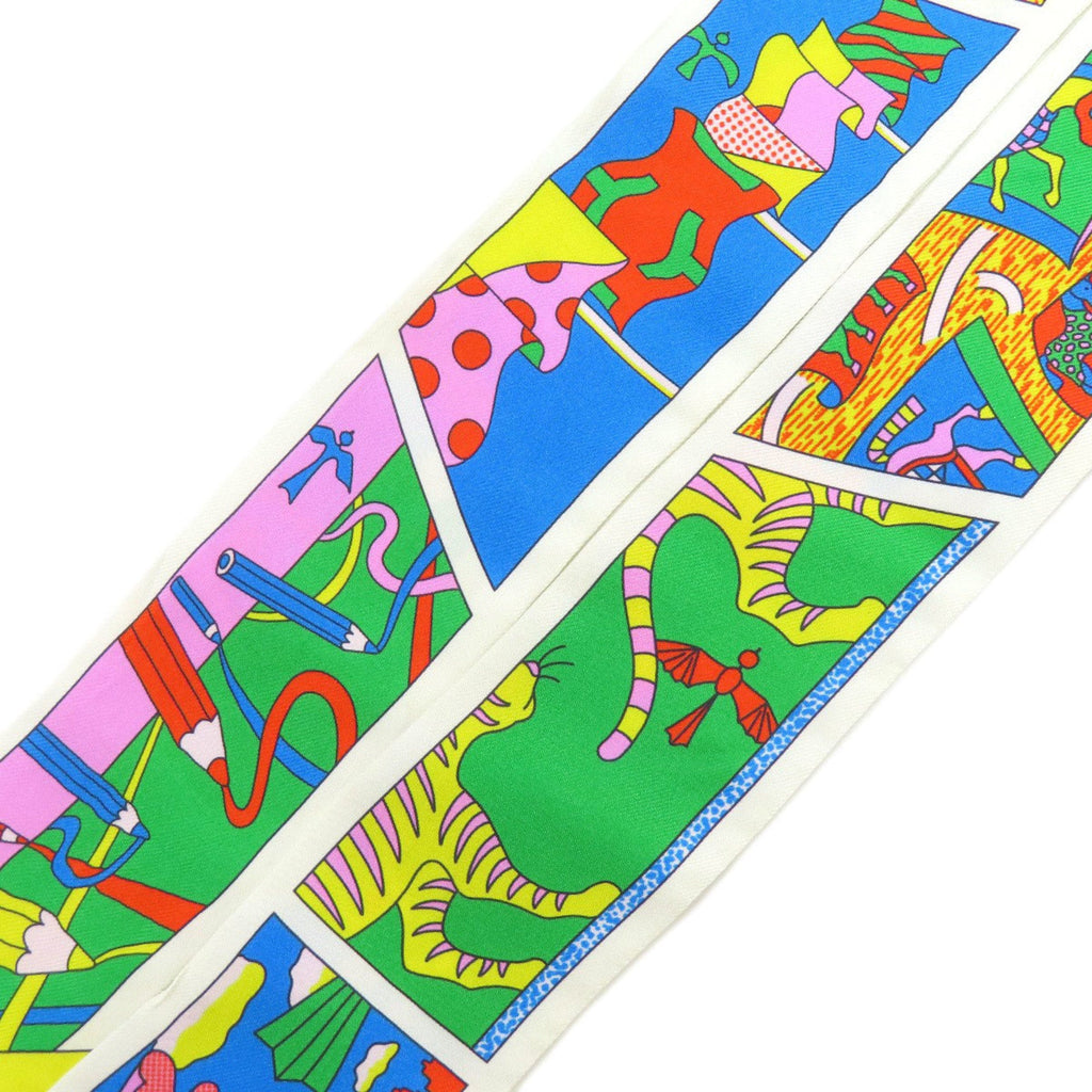 Pre-Owned Hermes Twilly Scarf Silk Women's HERMES (Good)