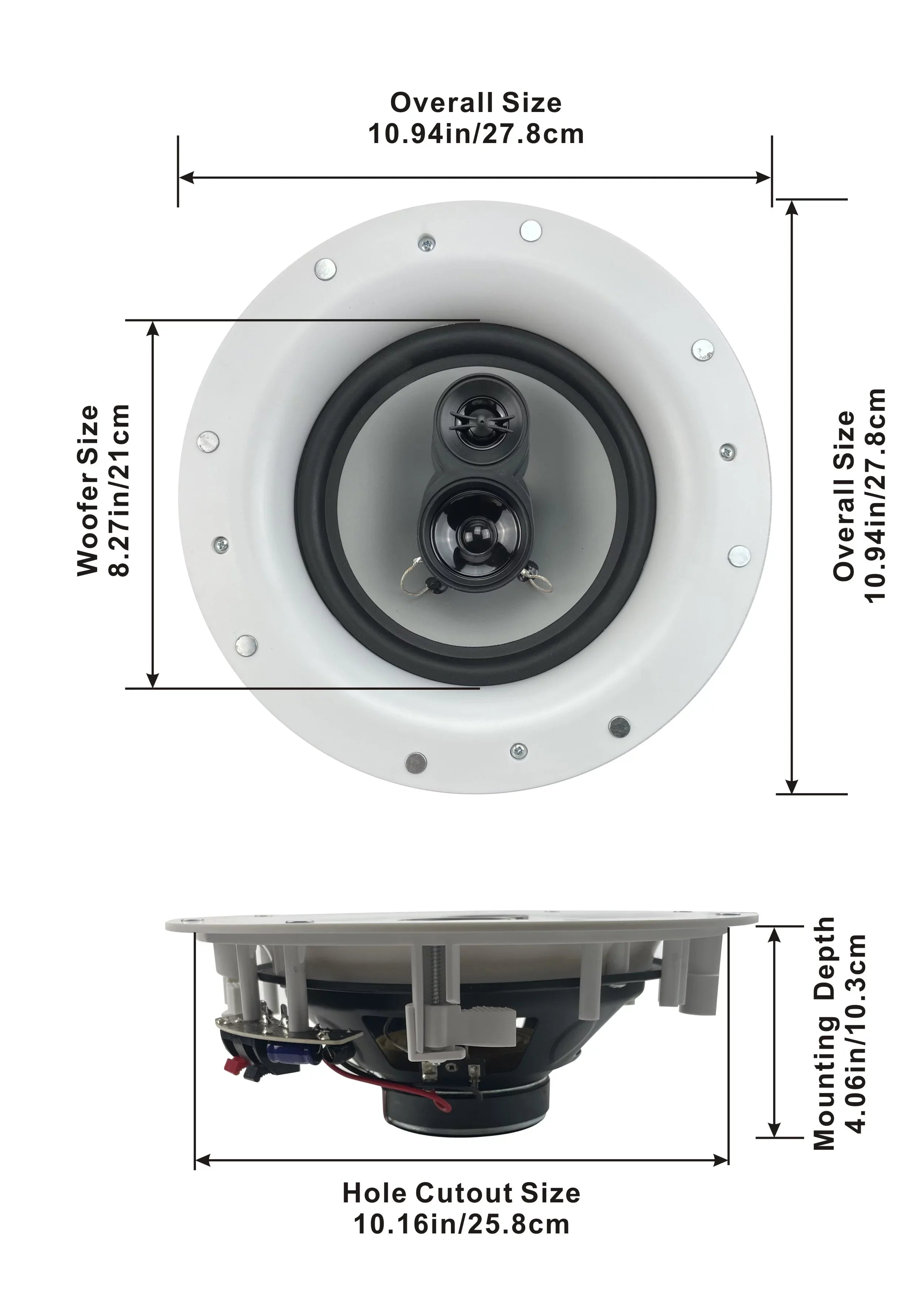 Acoustic Audio CSic84 Frameless In Ceiling 8" Speaker 7 Pair Pack 3 Way Home Theater Speakers