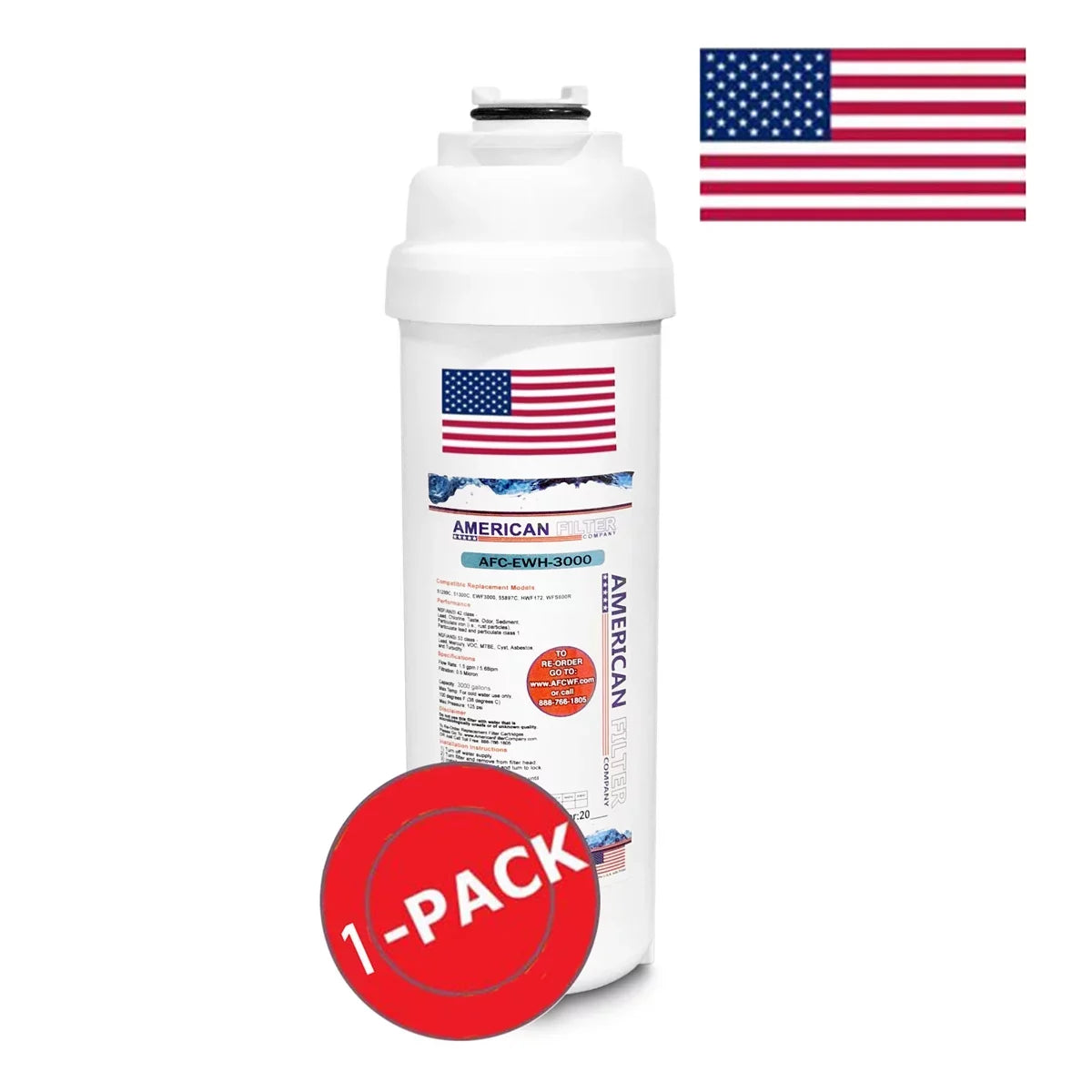 AFC Brand , Fluid Fountain Filter , Model # AFC-EWH-3000 , Compatible with Liquid HTVZ8BLSS-NF - 1 Filters - Made in U.S.A.