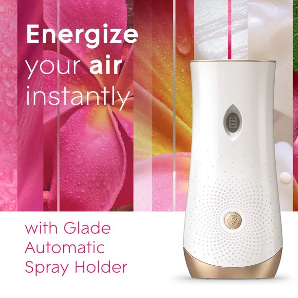 Glade Automatic Spray Air Freshener Refill Exotic Tropical Blossoms Scent 6.2 Ounce Each (Pack of 6)