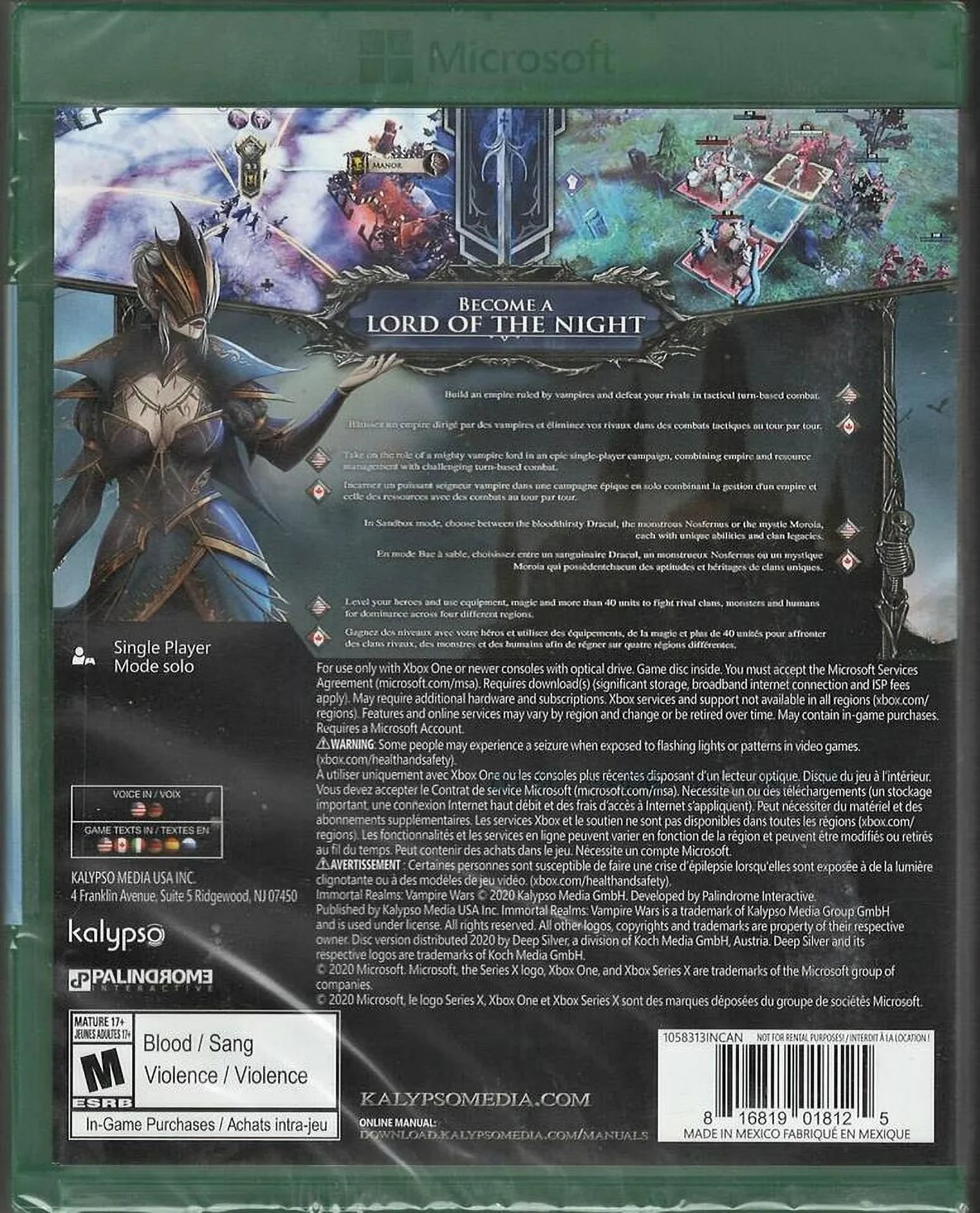 Immortal Realms: Vampire Wars Xbox One (Brand New Factory Sealed US Version) Xbo