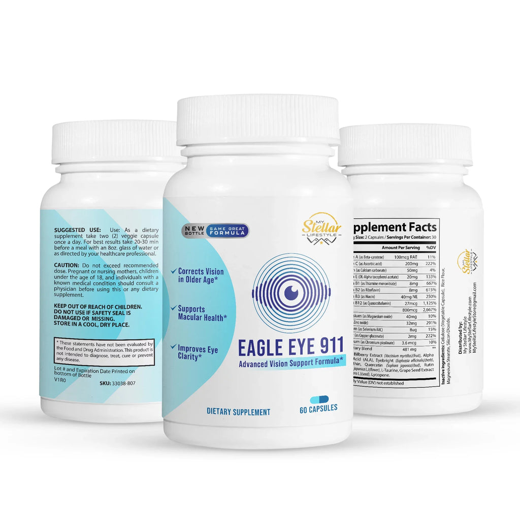2 Pack Eagle Eye 911, advanced vision support formula-60 Capsules x2