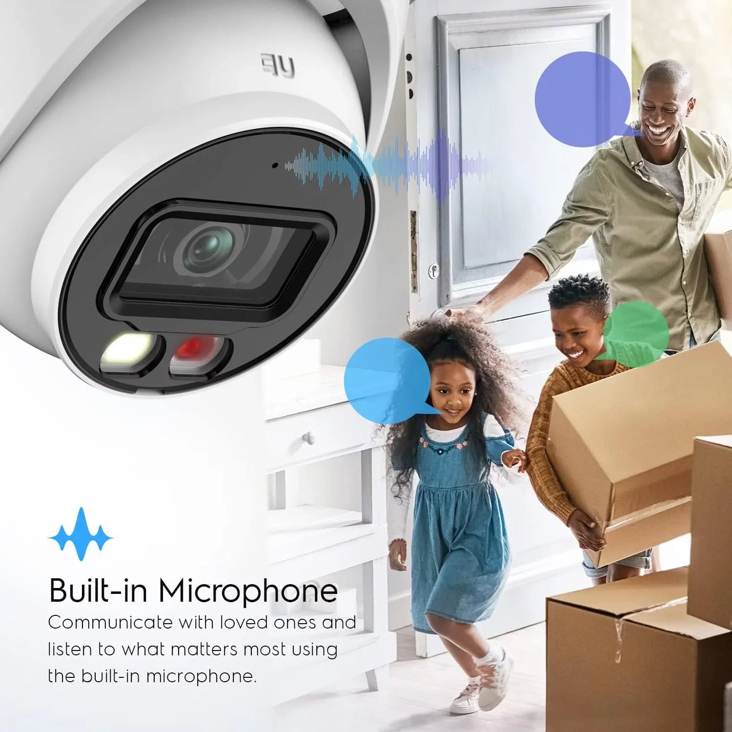 Amcrest AI Turret IP PoE Camera w/ 164ft Nightvision, Security IP Camera Outdoor, Built-in Microphone, Human & Vehicle Detection, 129° FOV, 5MP@20fps IP5M-T1277EW-AI