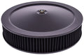 JEGS 500064 Air Cleaner Assembly 14 in. D x 3 in. H Filter Black Powder Coated F