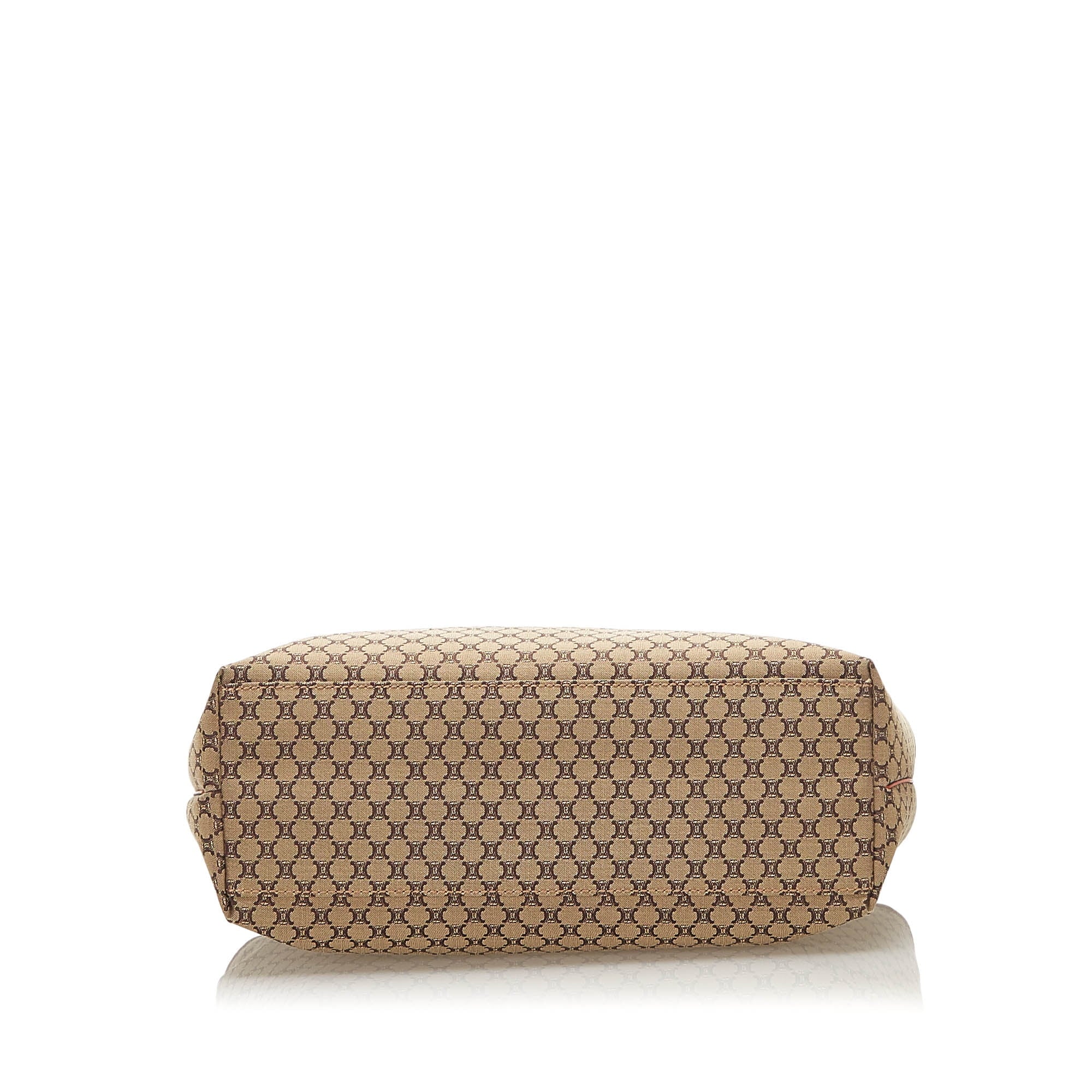 Pre-Owned Authenticated Celine Macadam Handbag Canvas Fabric Brown Top HandleBag Women (Good)