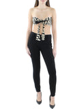 Johanna Ortiz Womens Printed Pleated Cropped