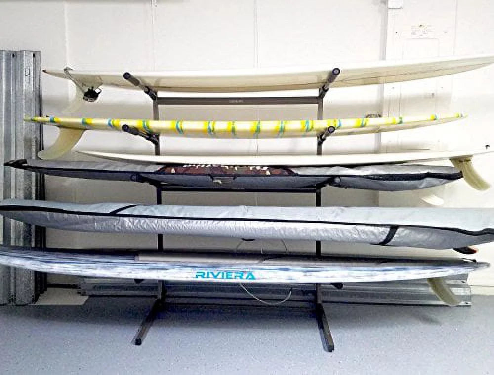 Glacik 5 Tier Freestanding Rack for SUP and Surf Storage Stoneman Sports, G-210, Bronze