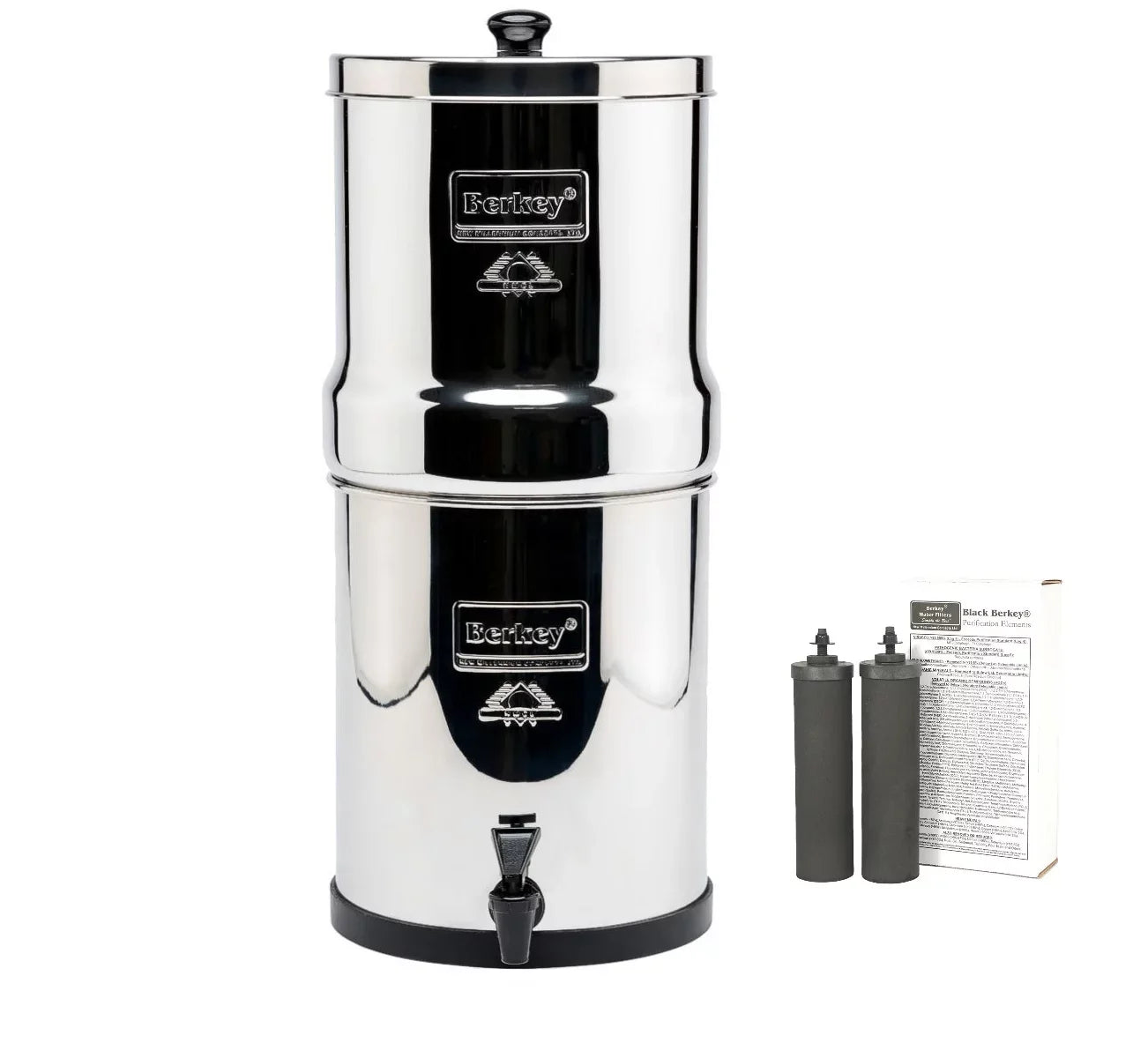 Big Berkey Liquid Filter 2 Black Carbon Filters - 2.25 Gallons