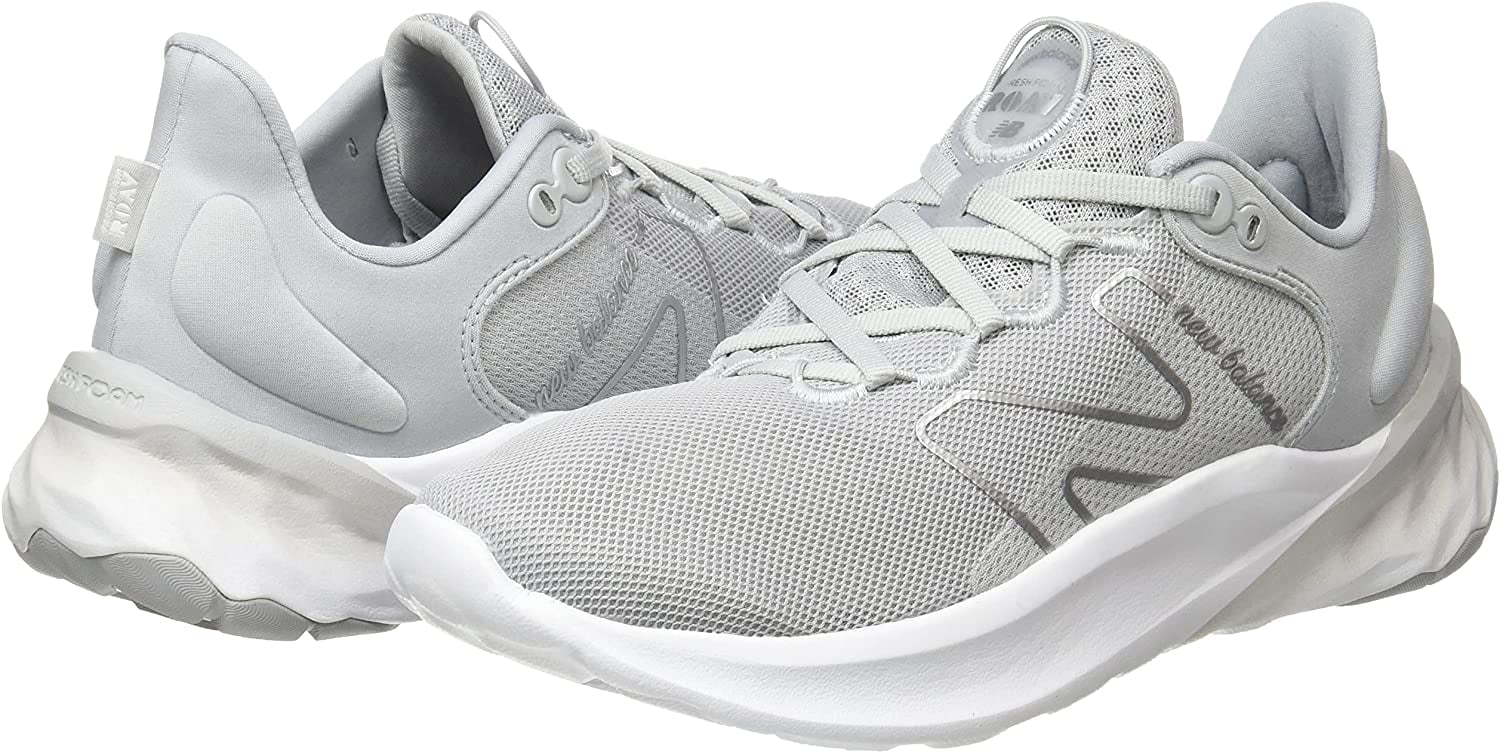New Balance Womens Fresh Foam Roav V2 Sneaker 9 Light Aluminum/White