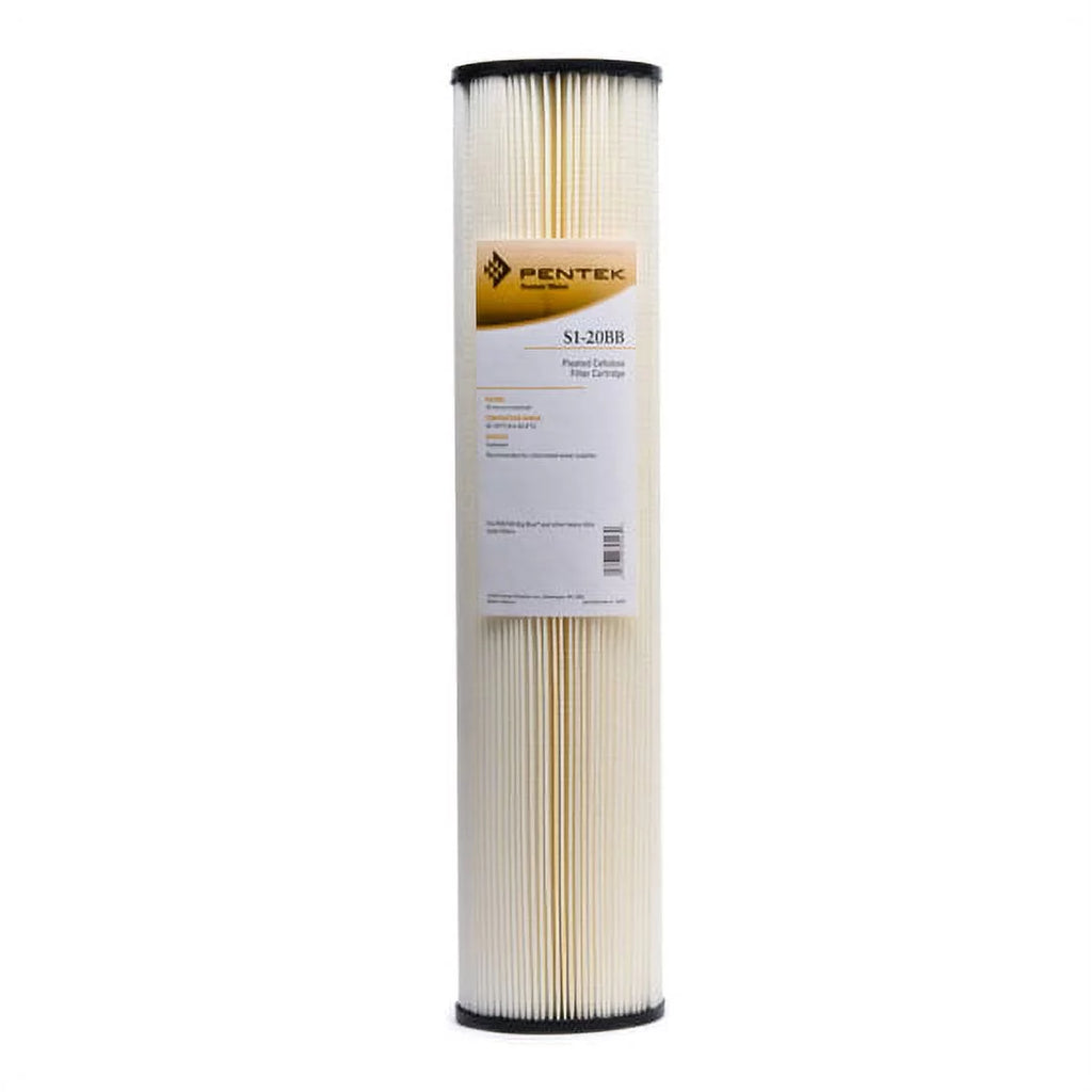 Pentek S1-20BB Pleated Cellulose Filter Cartridge, 20 inch x 4-1/2 inch, 20 Micron
