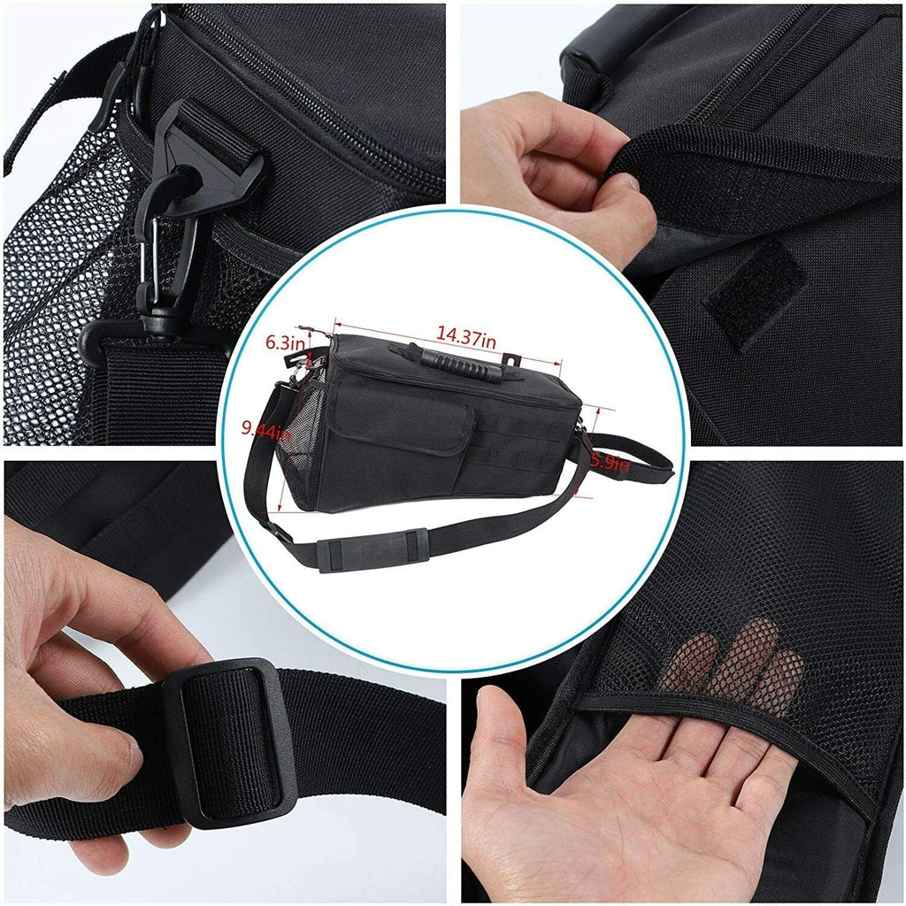 Teledu Rear Trunk Side Storage Bag Pockets Organizer Black