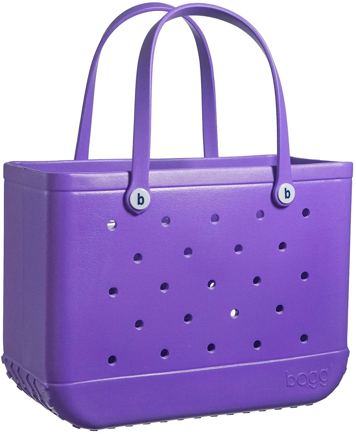 Rubber Beach Bag EVA Perforated Fluid Sandproof Long-lasting Open Silicone Tote Bag for Outdoor Beach Pool Sports,Purple
