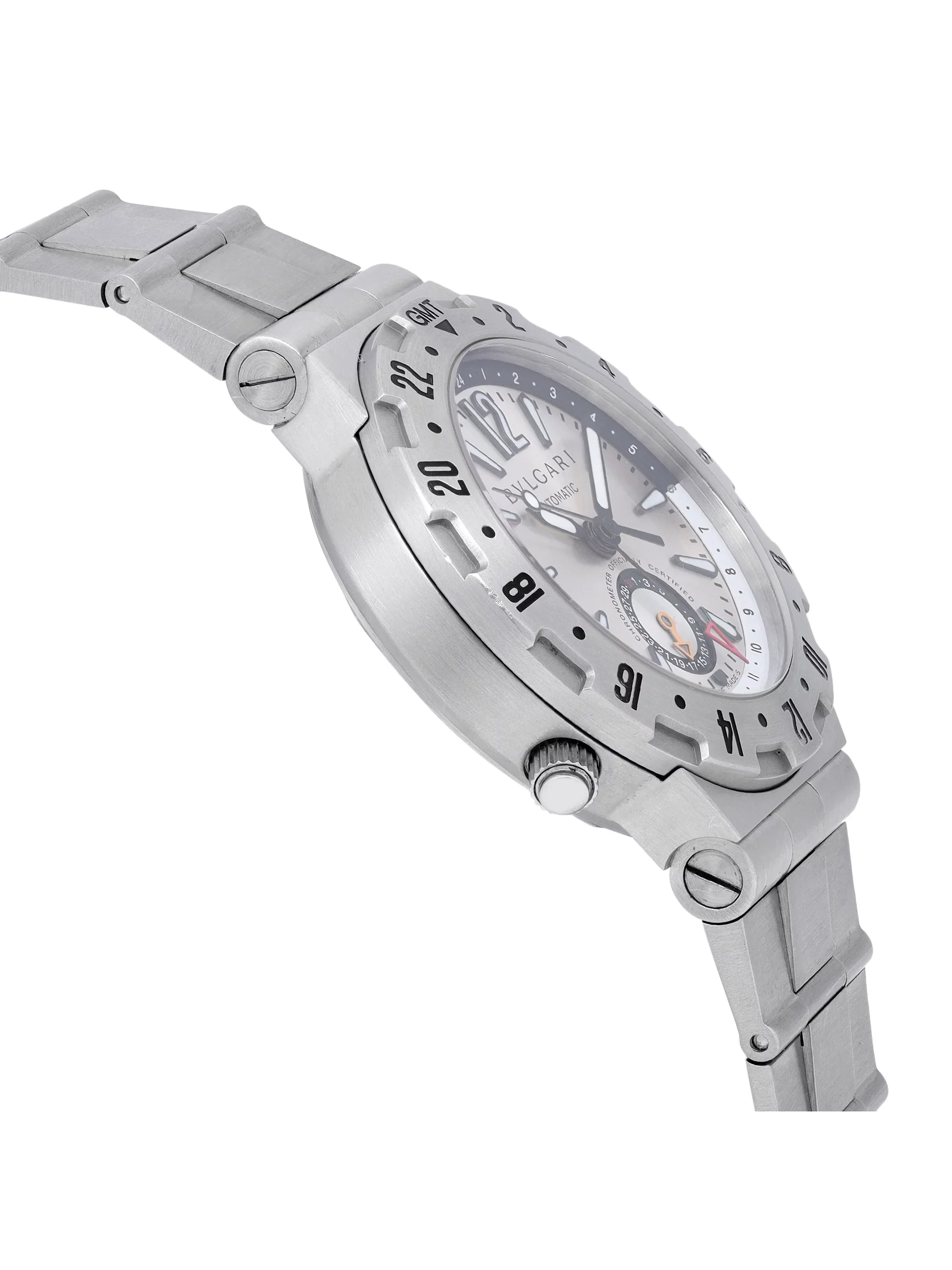 Bvlgari Diagono Professional GMT 40mm Steel Automatic Mens Watch GMT40S