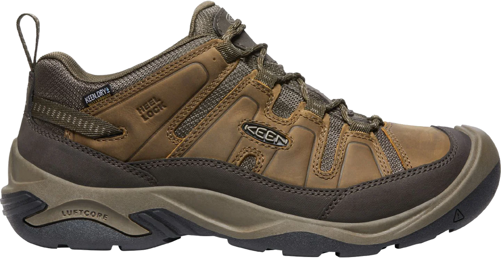 Refurbished KEEN 1026773 Circadia Low WP Fluid Hiking Shoes for Men - Shitake/Brindle - 10M
