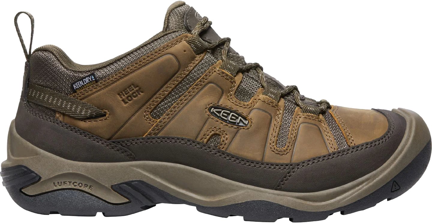 Refurbished KEEN 1026773 Circadia Low WP Fluid Hiking Shoes for Men - Shitake/Brindle - 10M