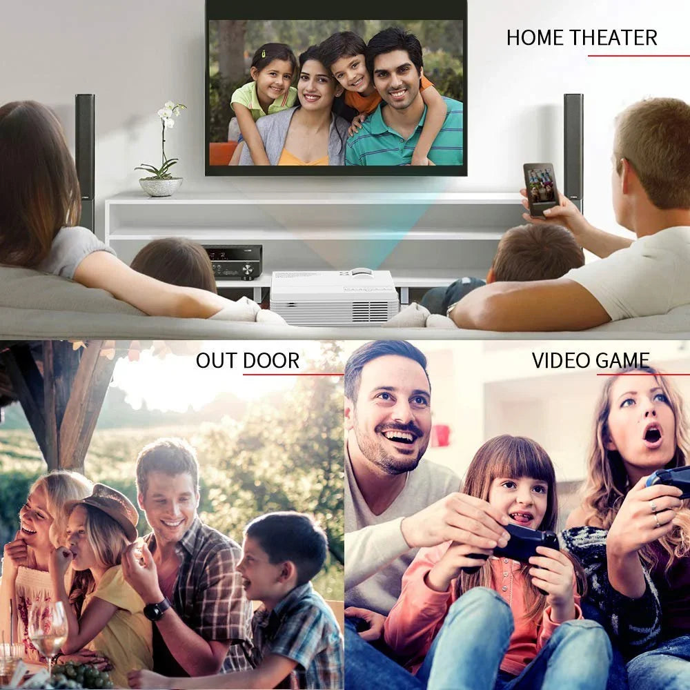 VANKYO Leisure 3 1080P Supported Mini Projector with 65000 Hours Lamp Life, LED Portable Projector Support 200'' Display, Compatible with TV Stick, PS4, HDMI, VGA, TF, AV and USB (White)