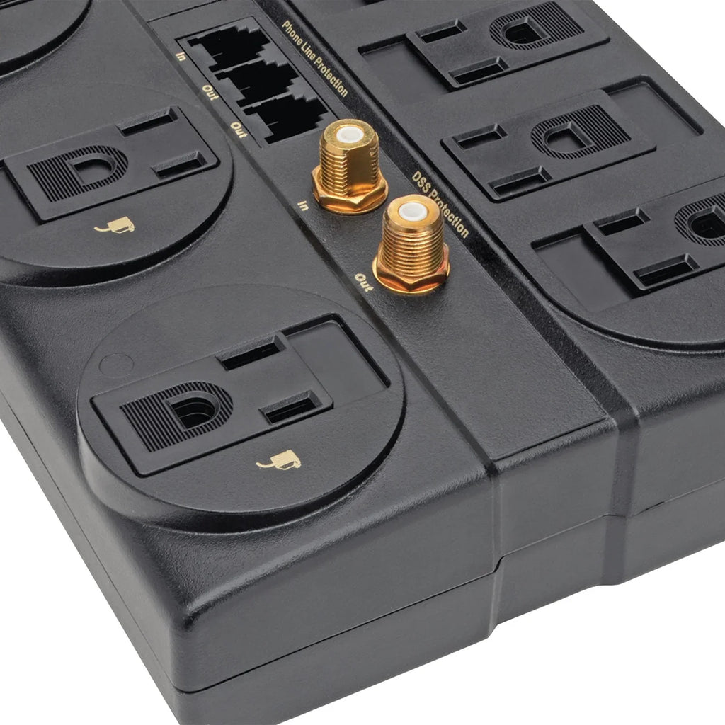Tripp Lite Tlp808teltv 8-outlet Surge Protector (2,160 Joules; 8ft Cord; Tel/modem/fax Protection; $150,000 Ultimate Lifetime Insurance)