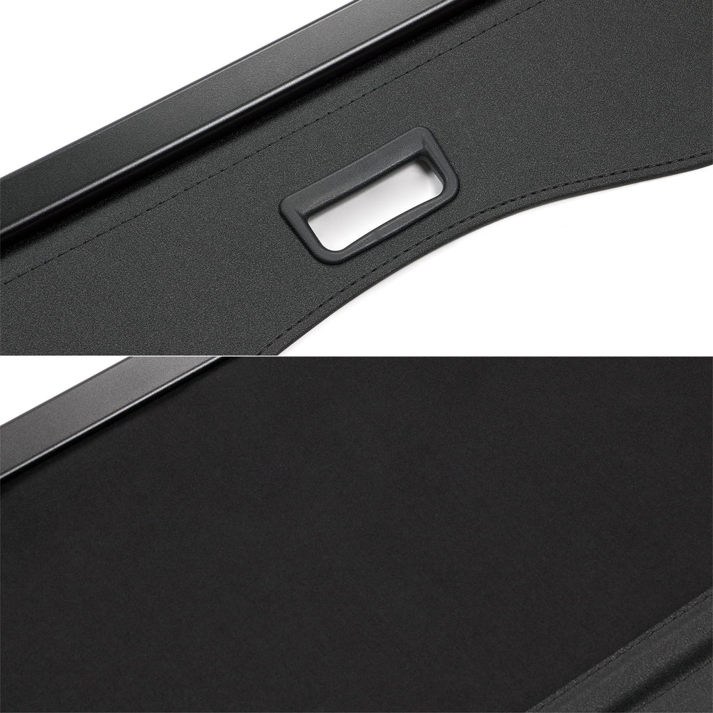 Ikon Motorsports Cargo Cover Compatible With 2013-2019 Ford Escape All Models PVC & Aluminum Rod Black Security Rear Trunk Cover Security Retractable Shield