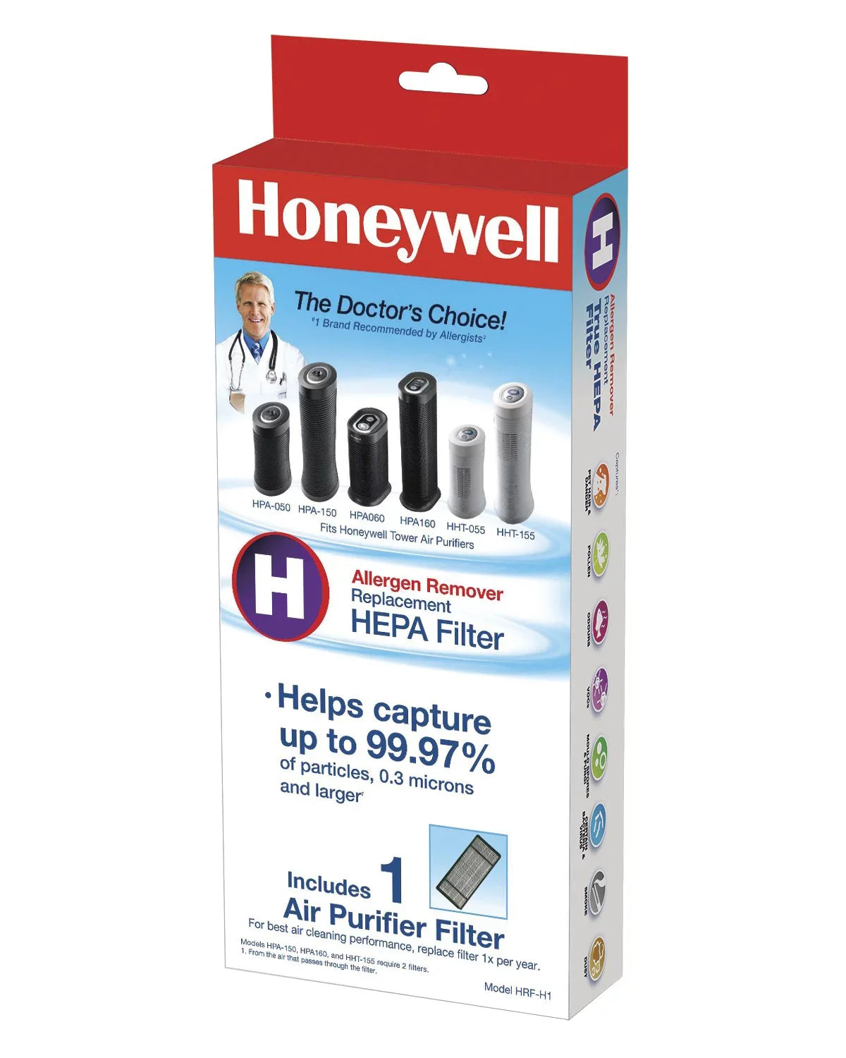 Honeywell True HEPA Air Purifier Replacement Filter, HRF-H1/Filter (H)