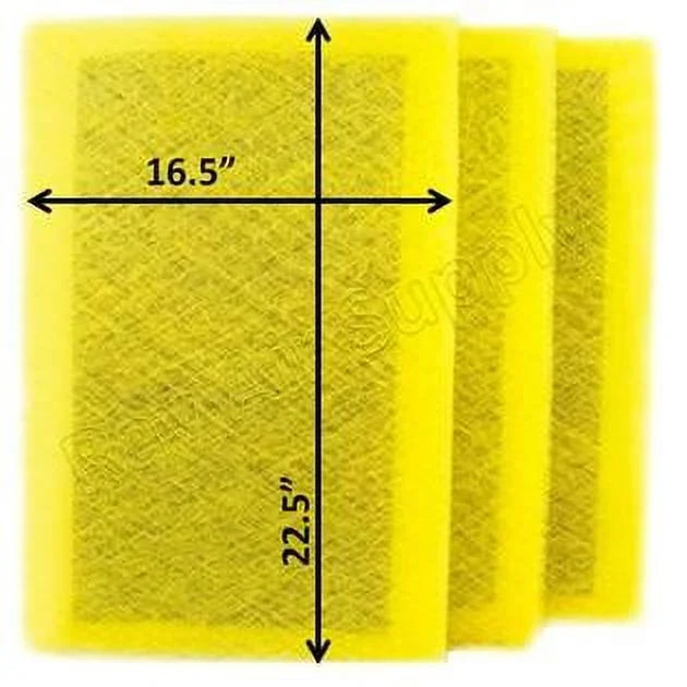 RAYAIR SUPPLY 18x25 Replacement Filter Pads Compatible with MicroPower Guard Air Cleaner 18x25 Refills (3 Pack)