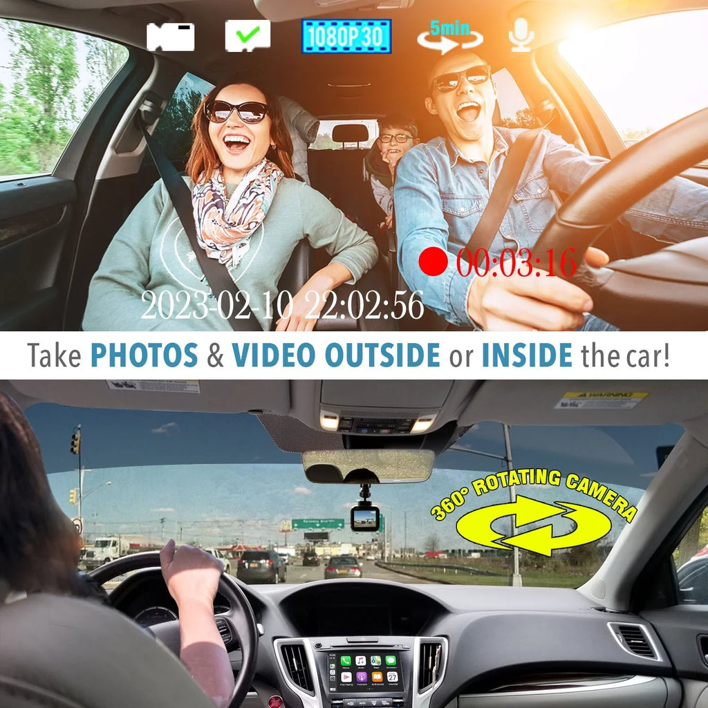 DashCam PRO - Wi-Fi, 1080p Full HD Car Camera, Wide Angle Camera with G-Sensor and Endless Loop Recording