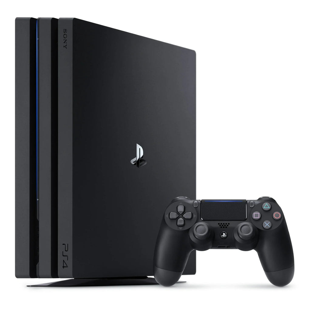 PlayStation 4 Pro 1TB Gaming Console Black with Charging Dock Headset 2 Controller Bolt Axtion Like New