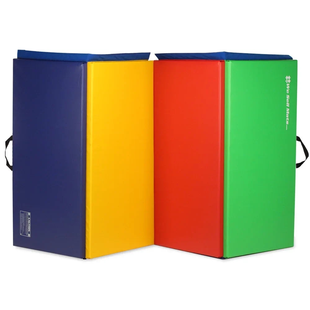 We Sell Mats Folding Personal Fitness Exercise Mat, 4' x 8' Multi-Color