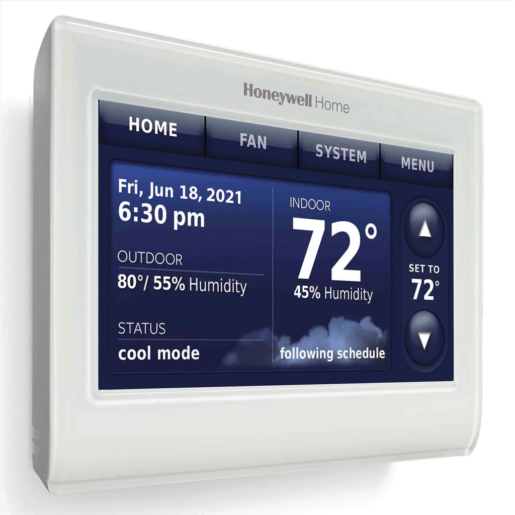 2-Pack Honeywell THX9421R5021WW 2 Wire IAQ High Definition Touch Monitor Thermostat with Red LINK Technology -White + LCD Cleaner