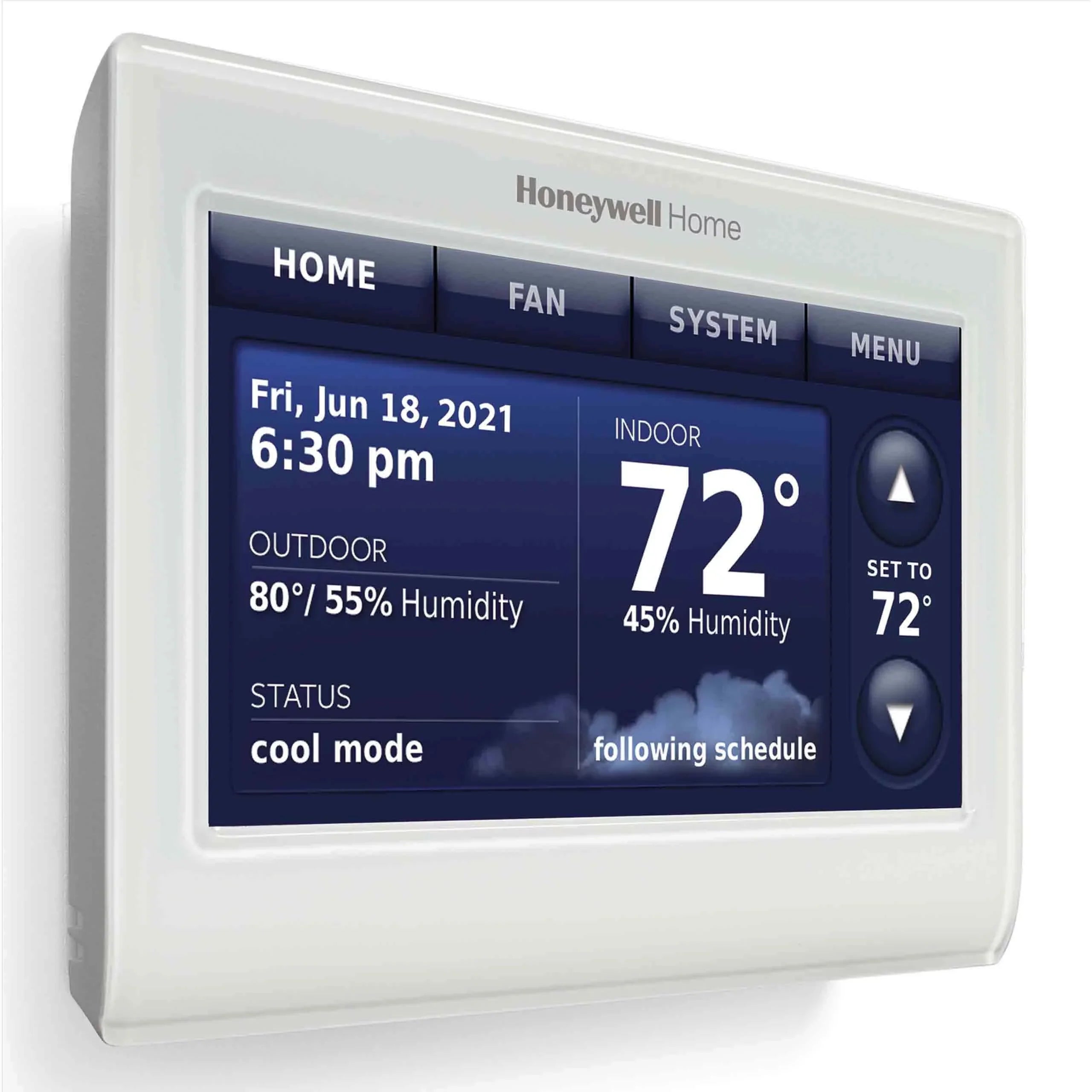 2-Pack Honeywell THX9421R5021WW 2 Wire IAQ High Definition Touch Monitor Thermostat with Red LINK Technology -White + LCD Cleaner